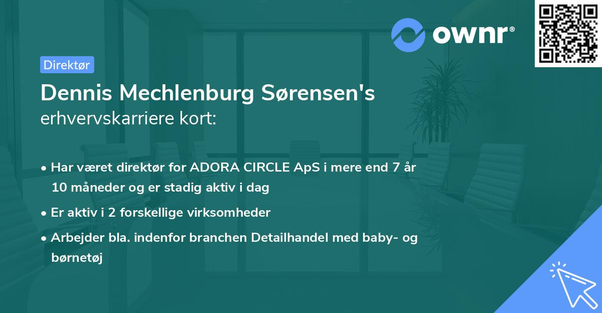 Dennis Mechlenburg Sørensen's erhvervskarriere kort