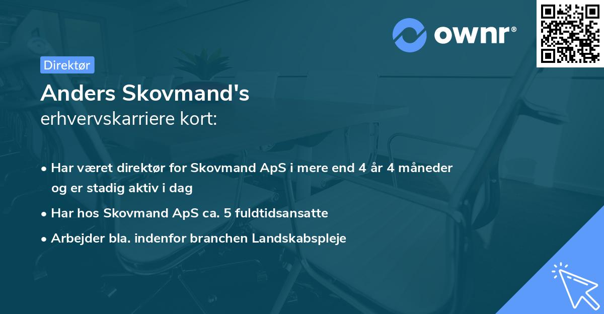 Anders Skovmand's erhvervskarriere kort