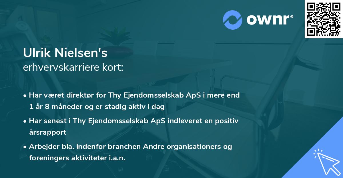Ulrik Nielsen's erhvervskarriere kort