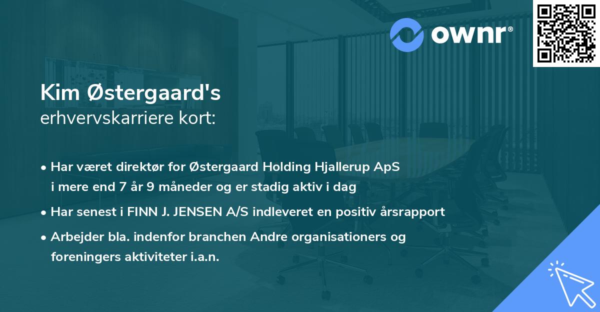 Kim Østergaard's erhvervskarriere kort