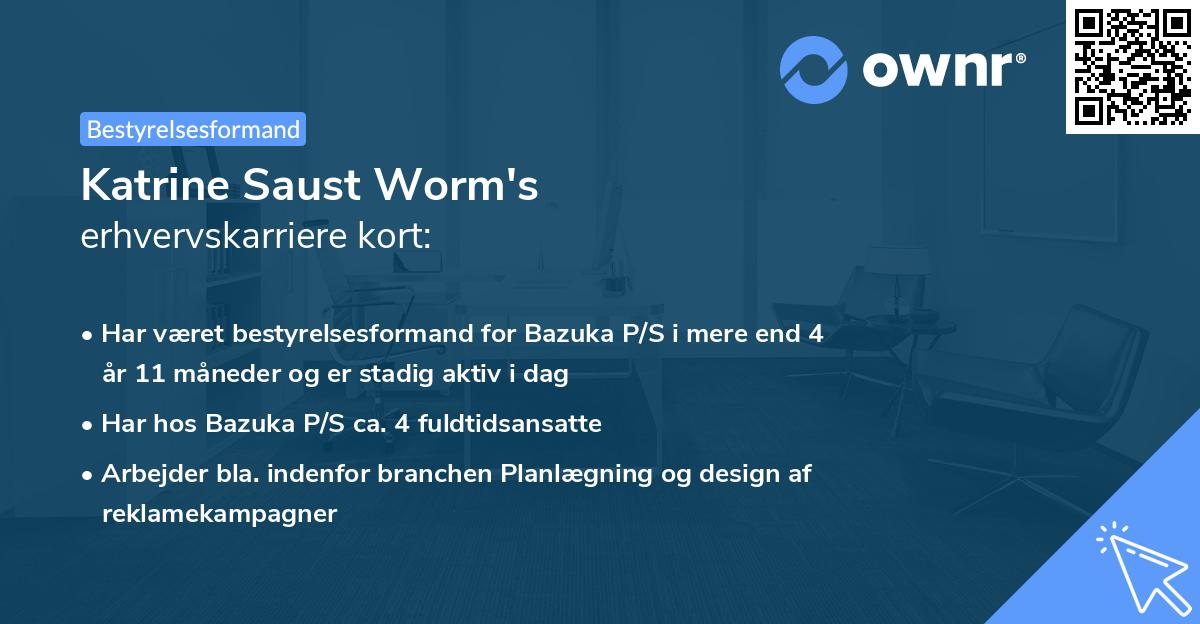 Katrine Saust Worm's erhvervskarriere kort