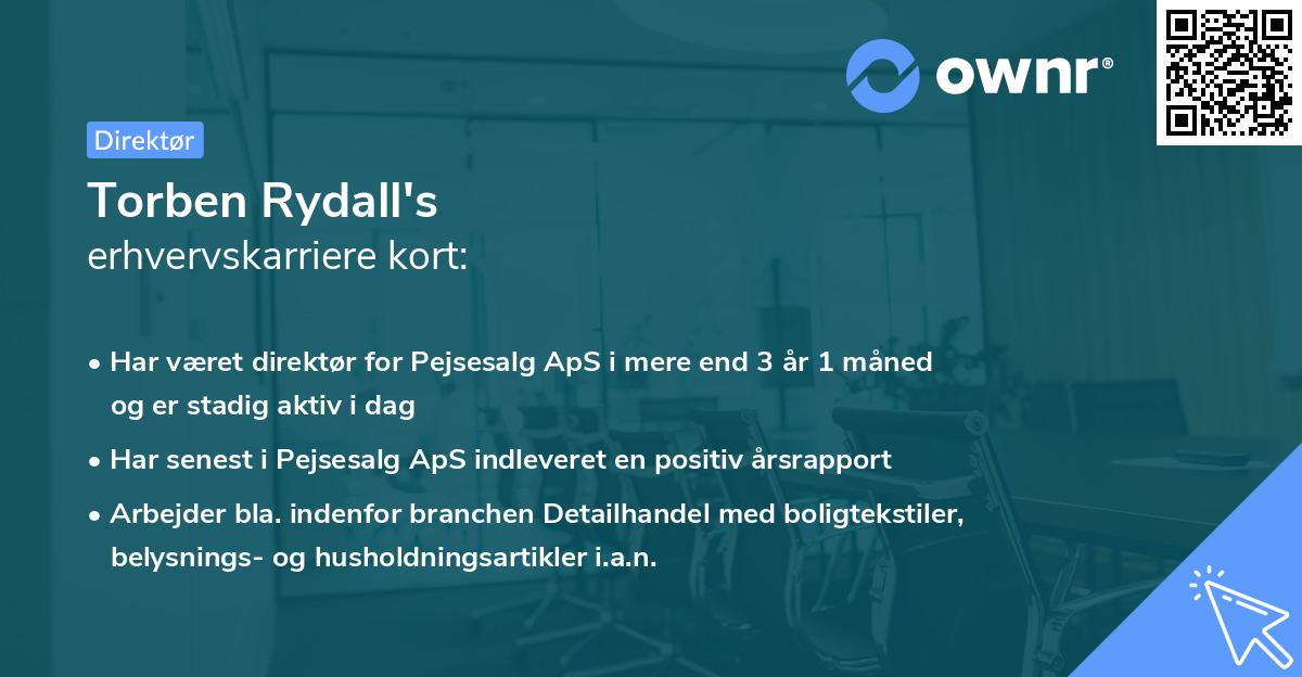 Torben Rydall's erhvervskarriere kort