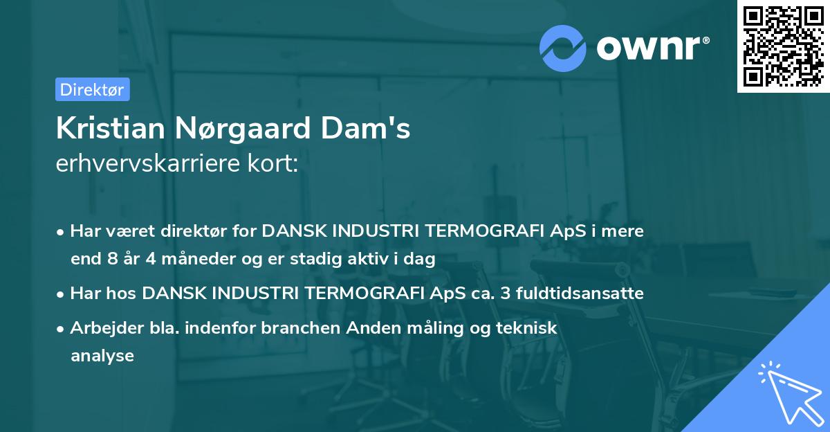 Kristian Nørgaard Dam's erhvervskarriere kort