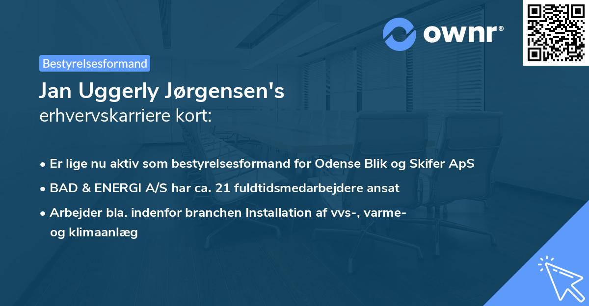 Jan Uggerly Jørgensen's erhvervskarriere kort