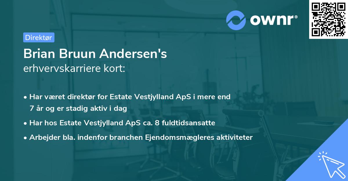 Brian Bruun Andersen's erhvervskarriere kort