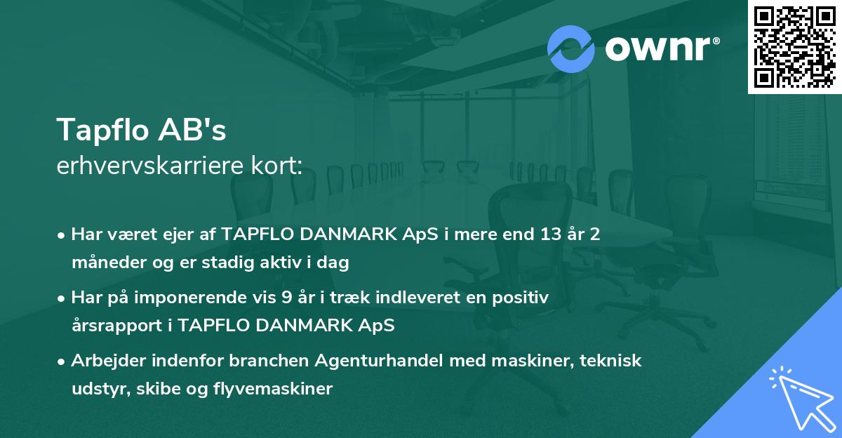 Tapflo AB's erhvervskarriere kort