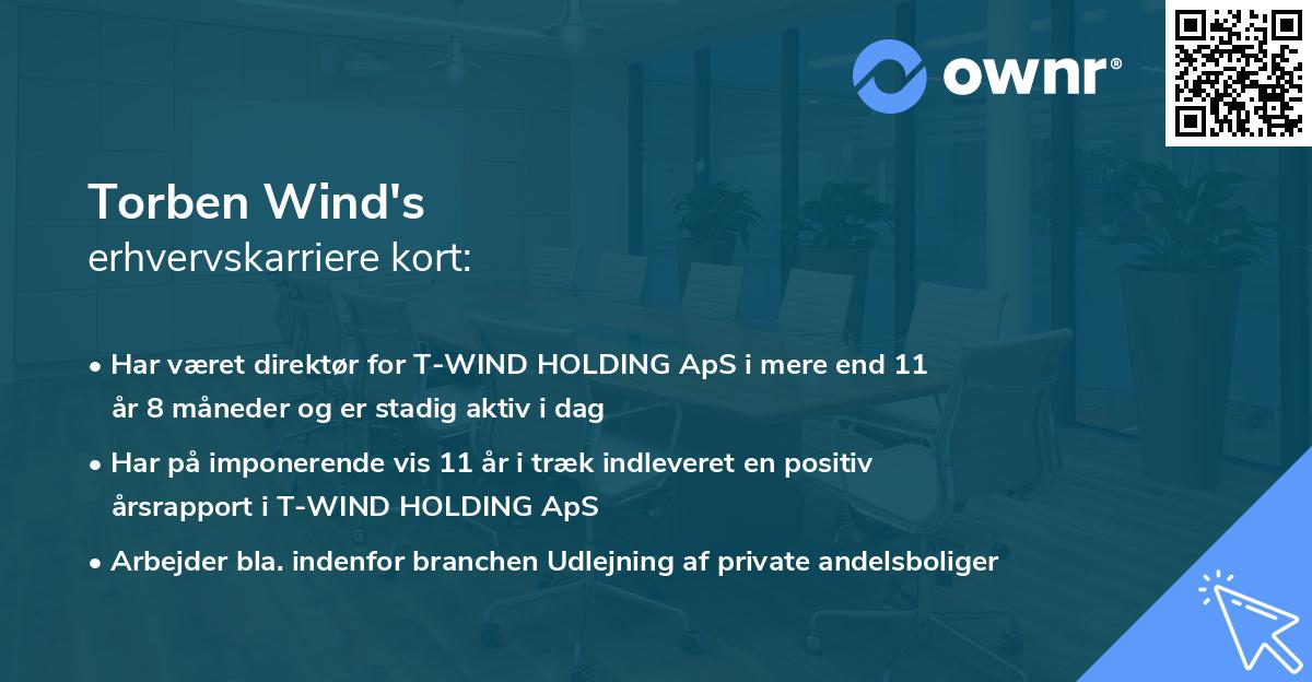 Torben Wind's erhvervskarriere kort
