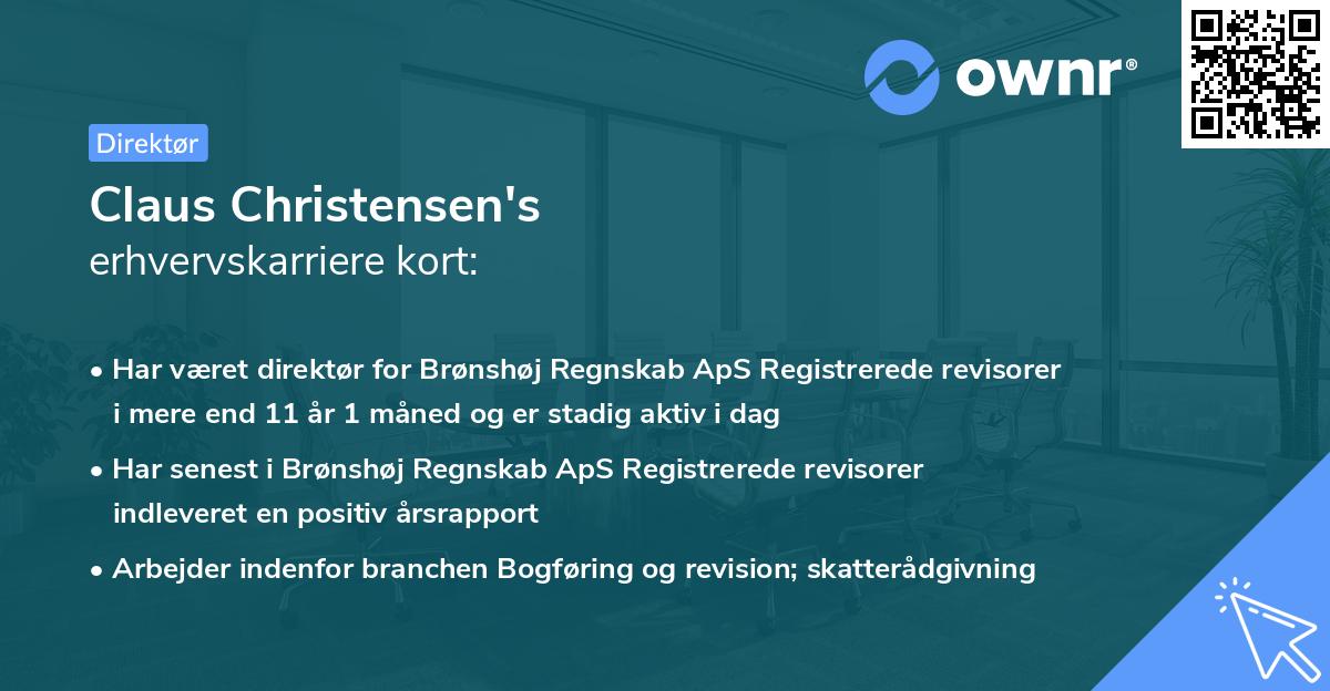 Claus Christensen's erhvervskarriere kort