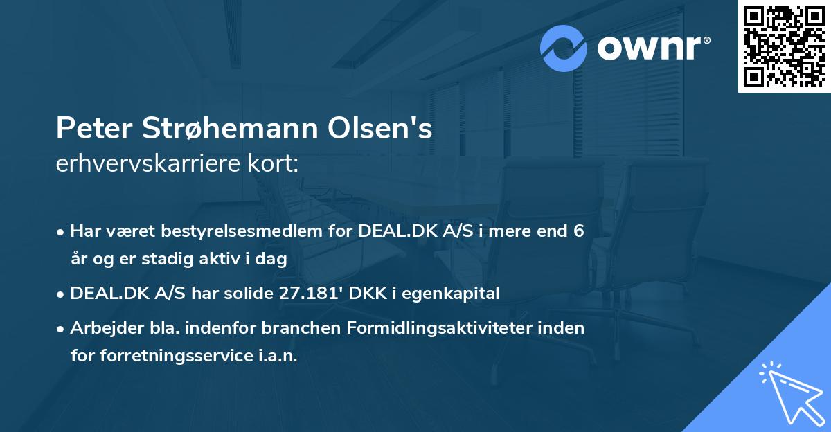 Peter Strøhemann Olsen's erhvervskarriere kort