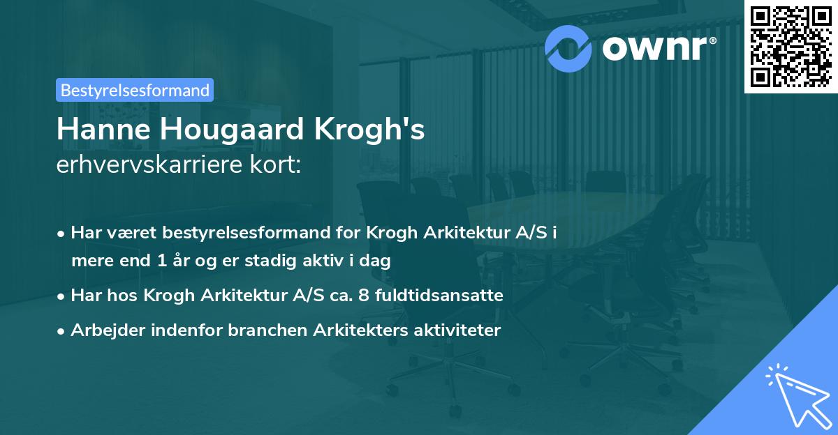 Hanne Hougaard Krogh's erhvervskarriere kort