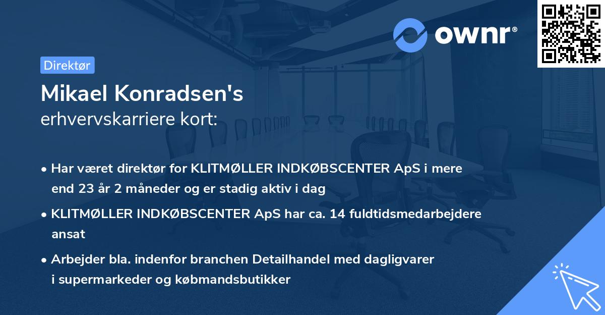 Mikael Konradsen's erhvervskarriere kort