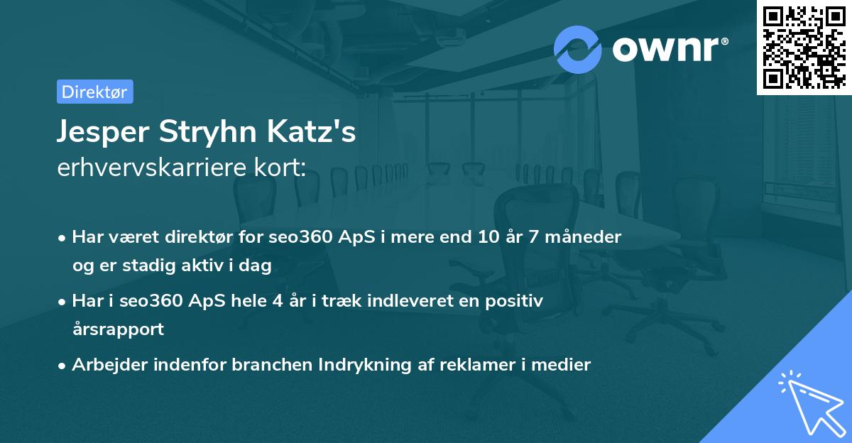 Jesper Stryhn Katz's erhvervskarriere kort