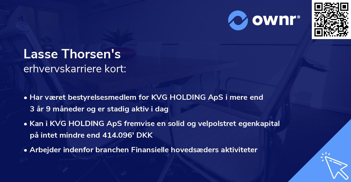 Lasse Thorsen's erhvervskarriere kort