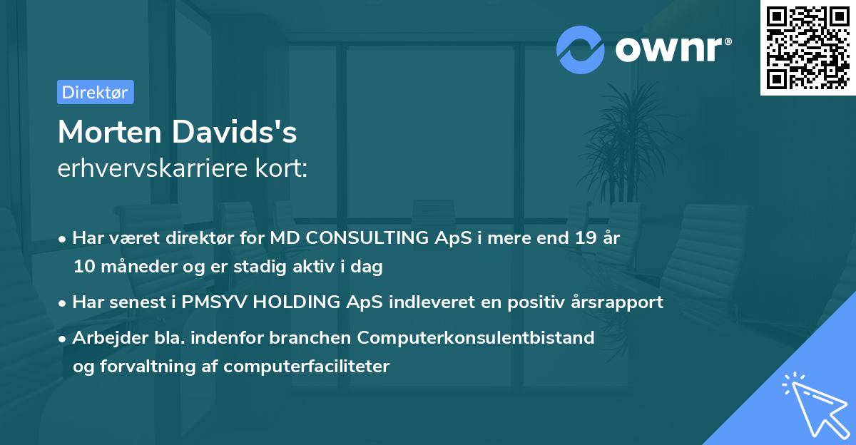 Morten Davids's erhvervskarriere kort