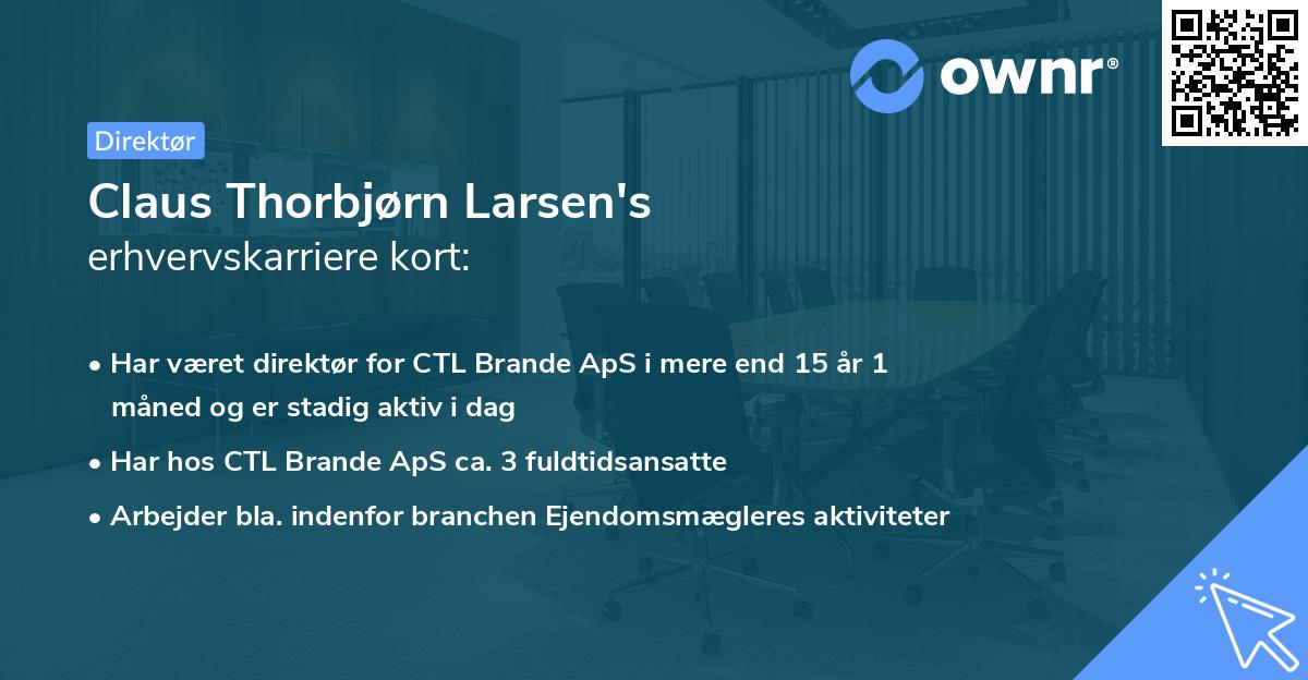 Claus Thorbjørn Larsen's erhvervskarriere kort