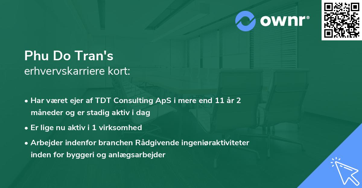 Phu Do Tran's erhvervskarriere kort