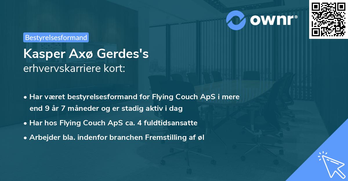 Kasper Axø Gerdes's erhvervskarriere kort