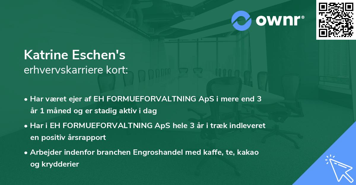 Katrine Eschen's erhvervskarriere kort