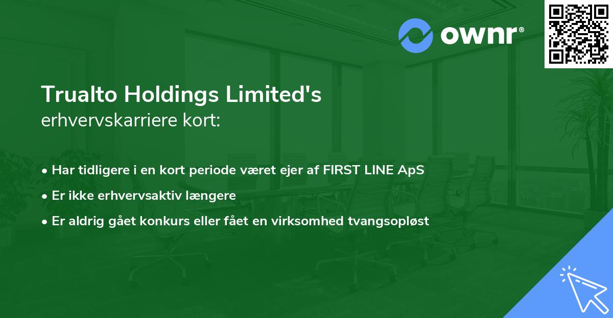 Trualto Holdings Limited's erhvervskarriere kort