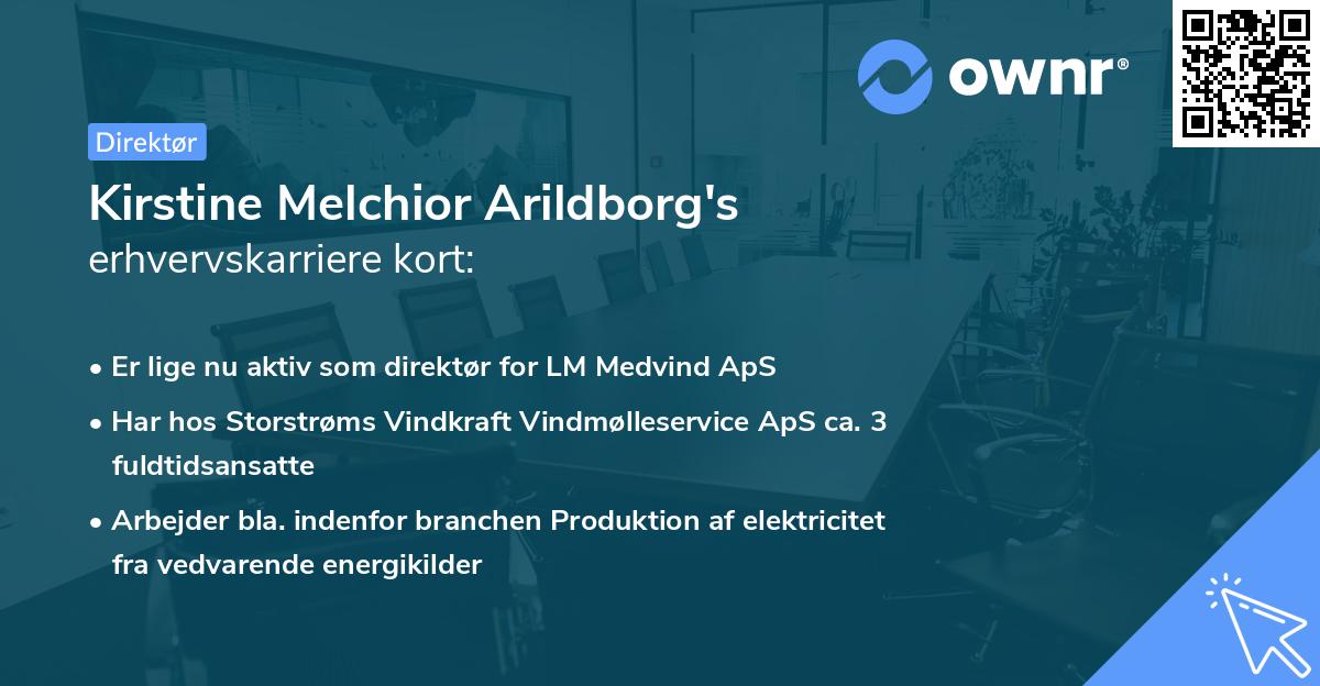 Kirstine Melchior Arildborg's erhvervskarriere kort