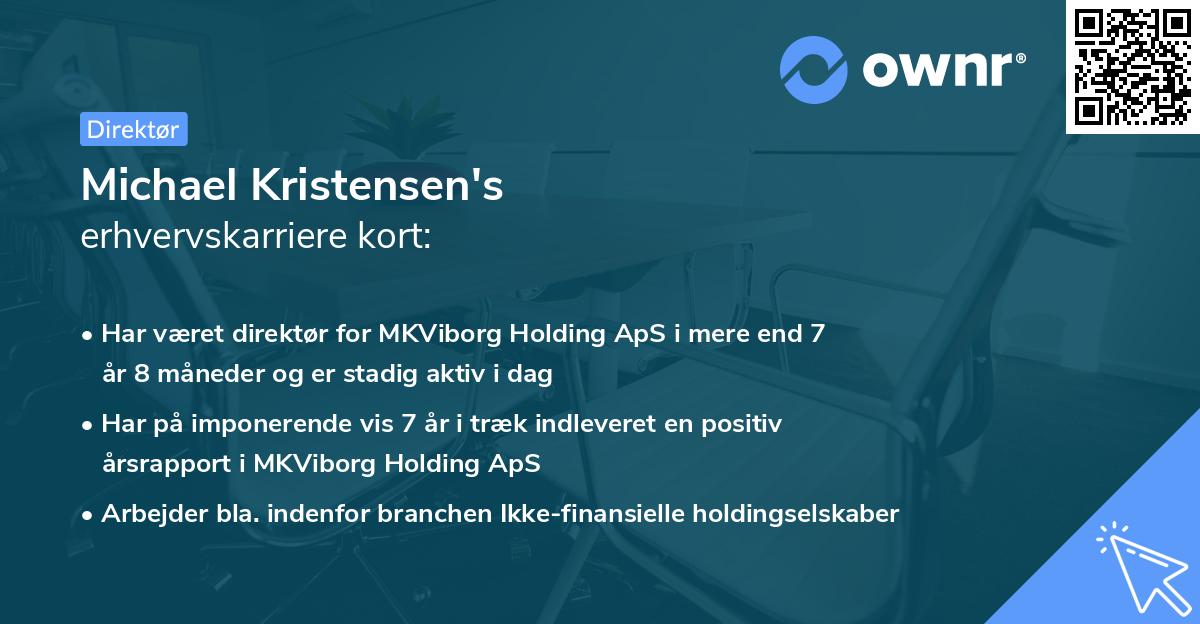 Michael Kristensen's erhvervskarriere kort