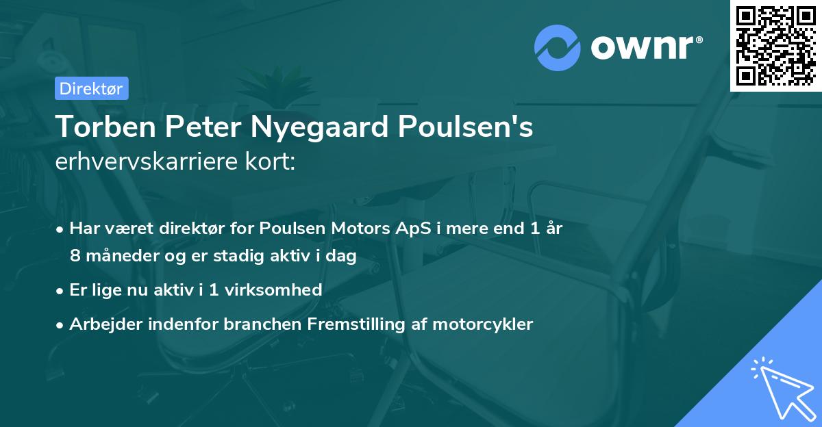 Torben Peter Nyegaard Poulsen's erhvervskarriere kort