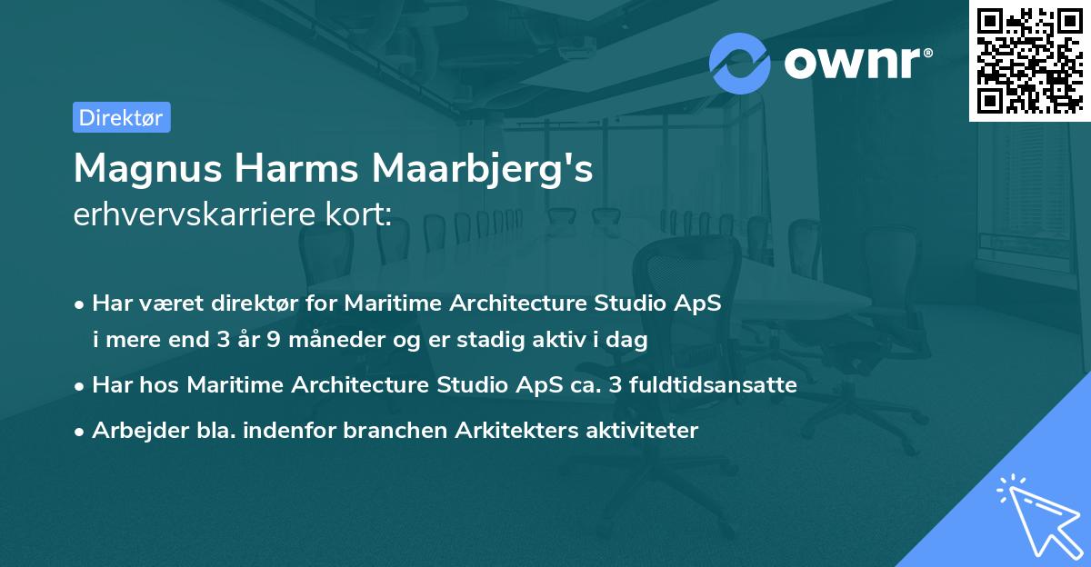 Magnus Harms Maarbjerg's erhvervskarriere kort