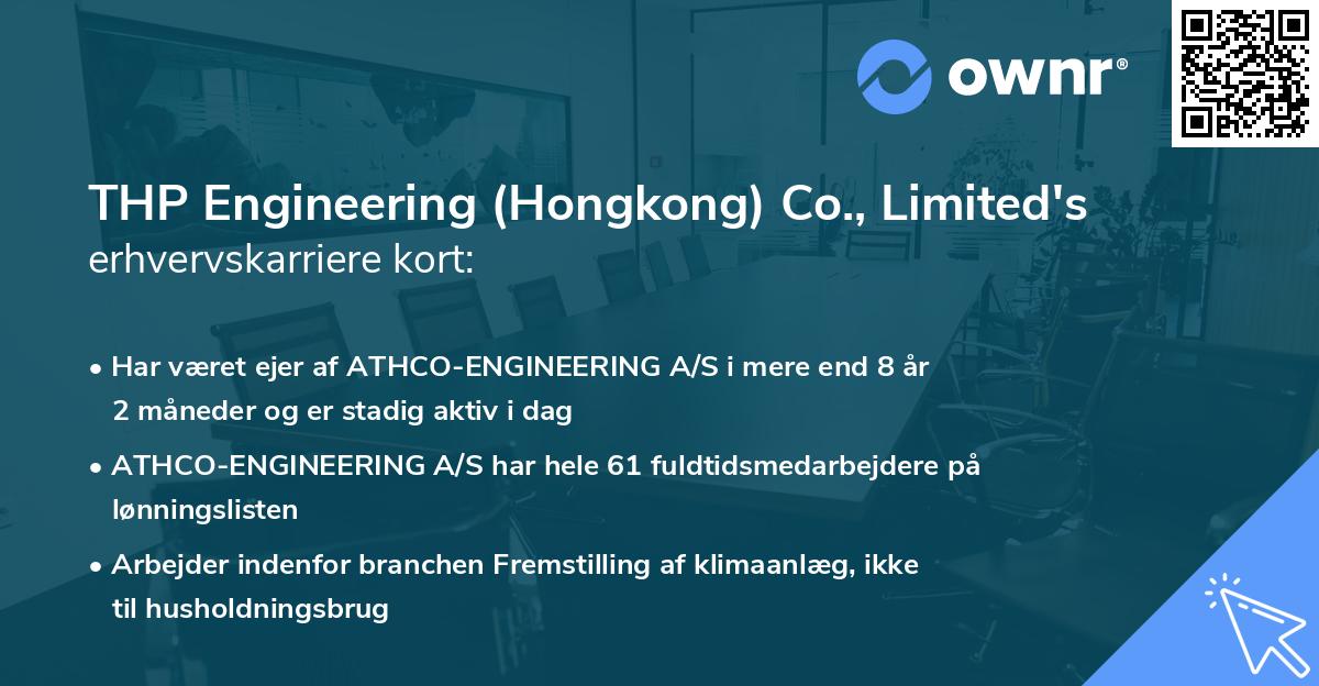 THP Engineering (Hongkong) Co., Limited's erhvervskarriere kort