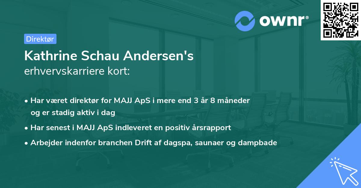 Kathrine Schau Andersen's erhvervskarriere kort