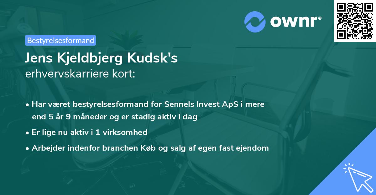 Jens Kjeldbjerg Kudsk's erhvervskarriere kort