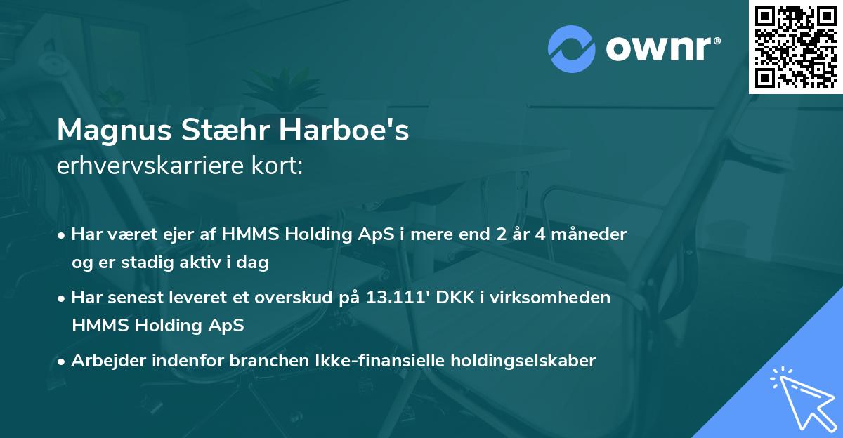 Magnus Stæhr Harboe's erhvervskarriere kort
