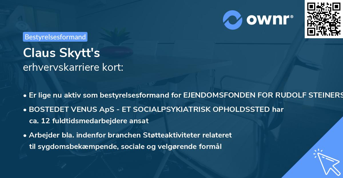 Claus Skytt's erhvervskarriere kort