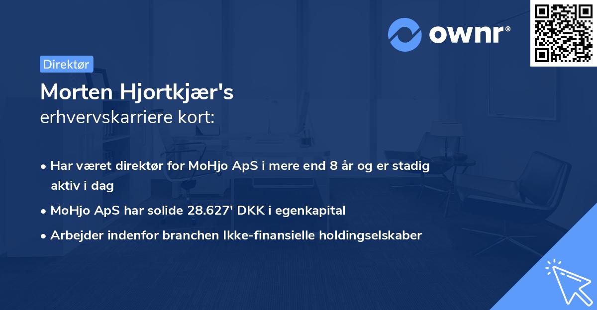 Morten Hjortkjær's erhvervskarriere kort