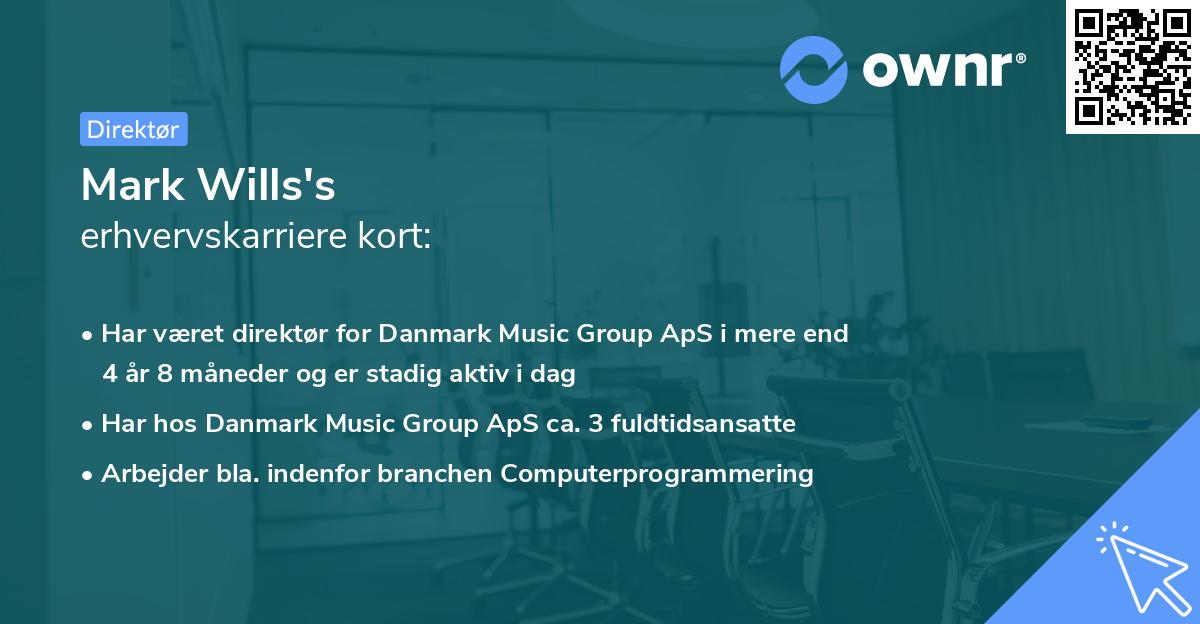 Mark Wills's erhvervskarriere kort