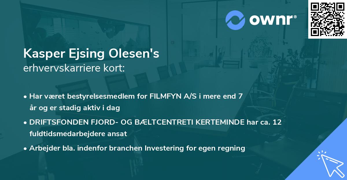 Kasper Ejsing Olesen's erhvervskarriere kort