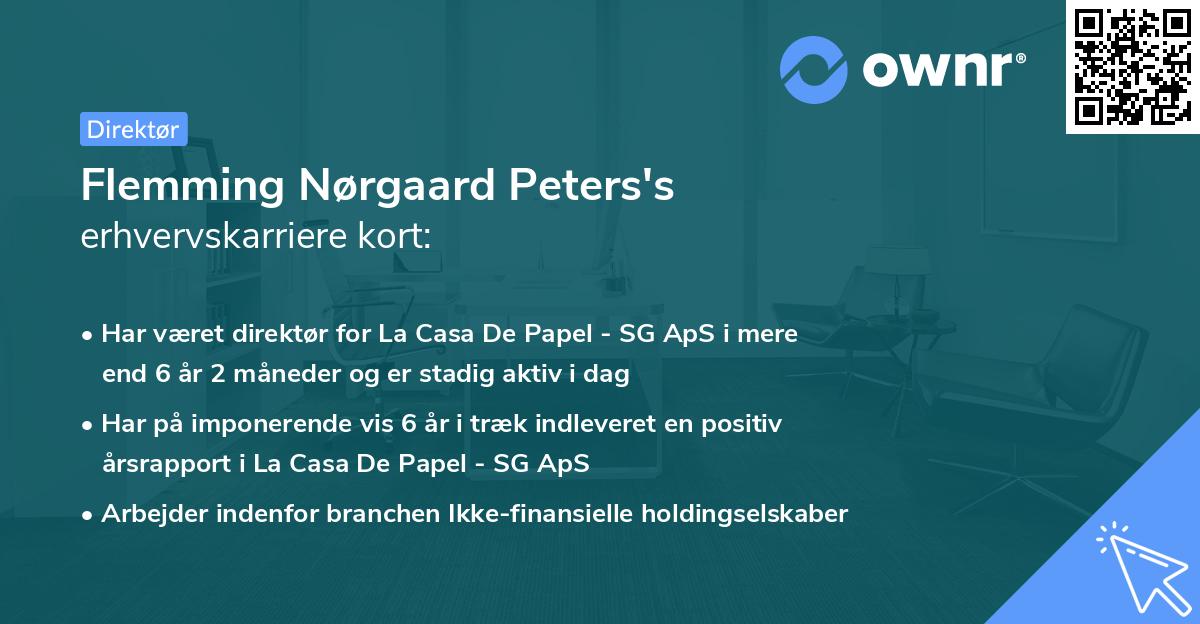 Flemming Nørgaard Peters's erhvervskarriere kort
