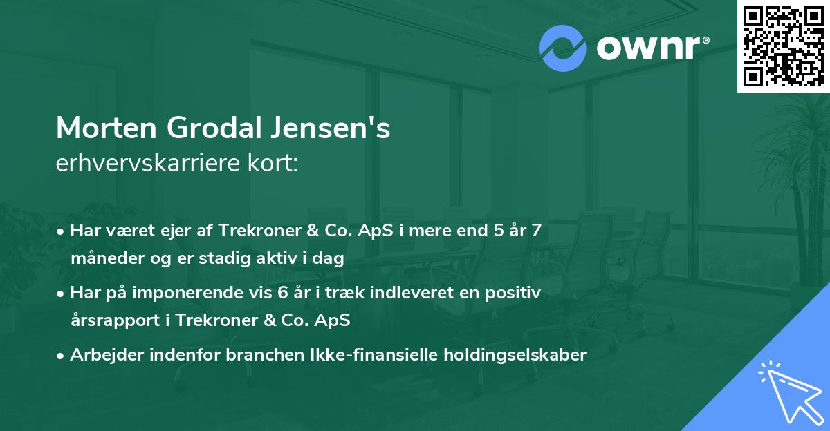 Morten Grodal Jensen's erhvervskarriere kort