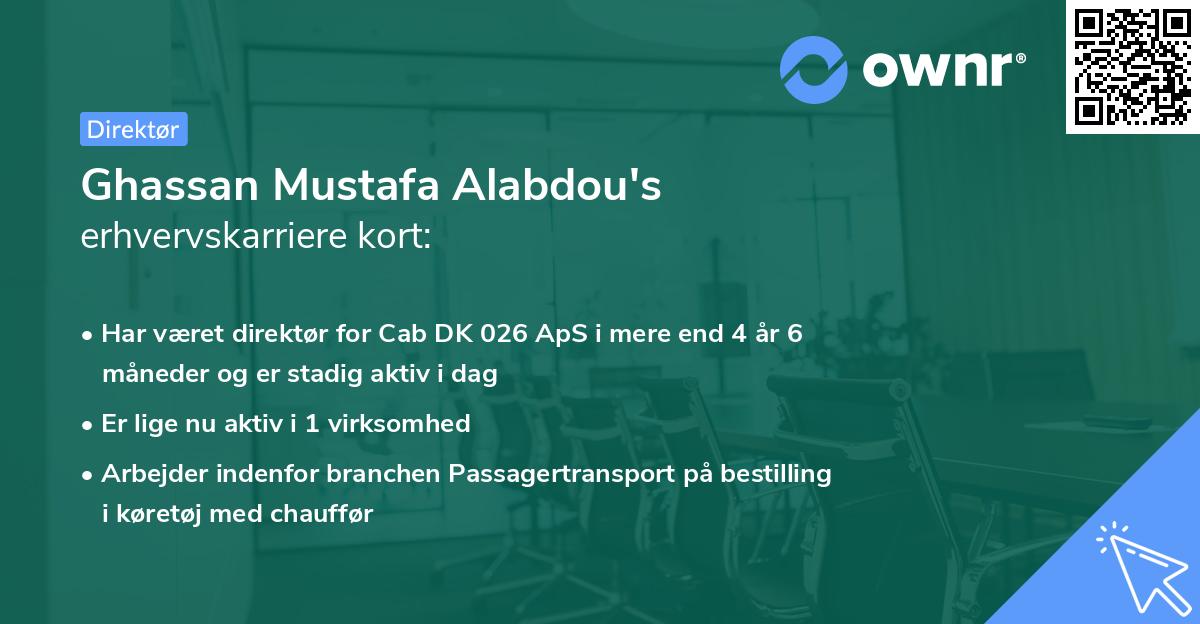 Ghassan Mustafa Alabdou's erhvervskarriere kort