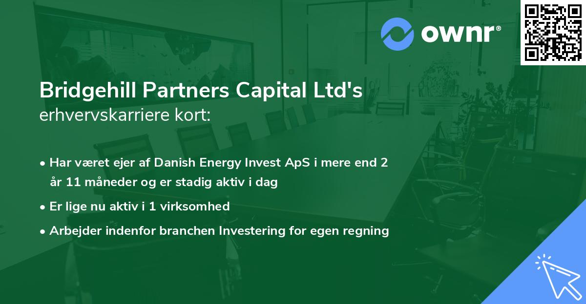 Bridgehill Partners Capital Ltd's erhvervskarriere kort