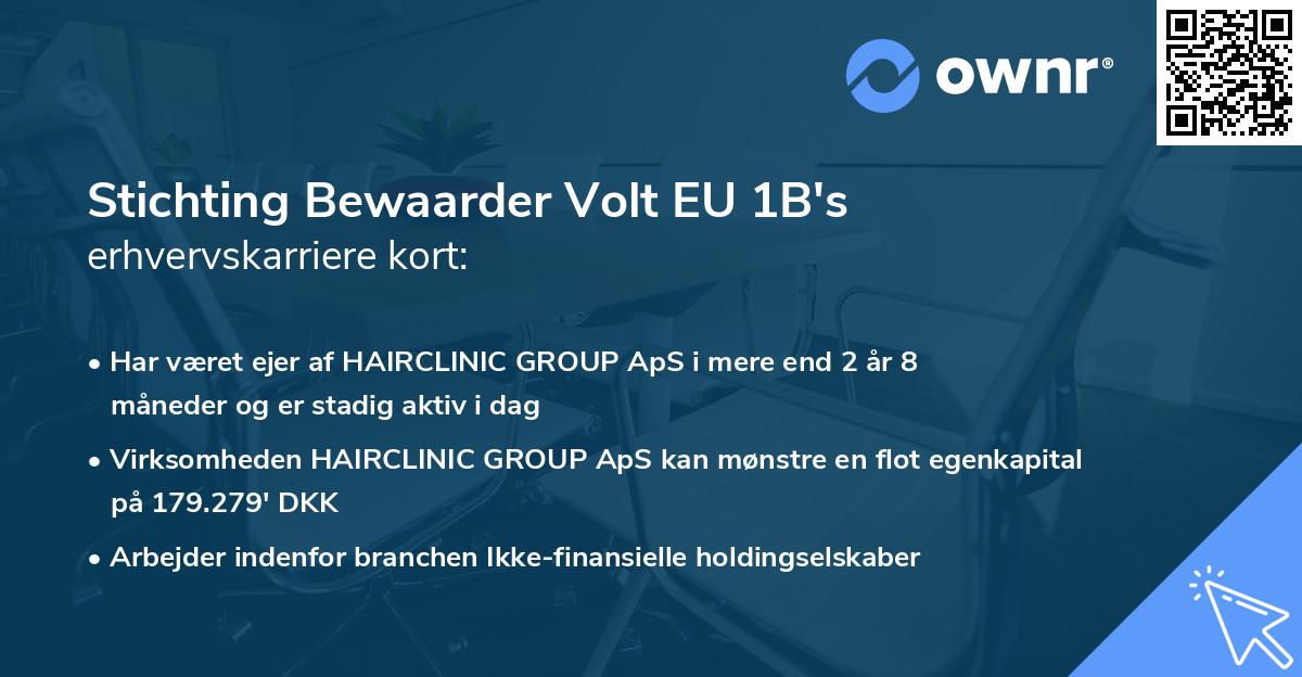 Stichting Bewaarder Volt EU 1B's erhvervskarriere kort