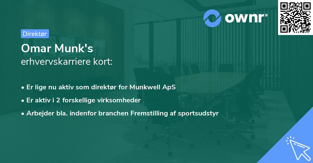 Omar Munk's erhvervskarriere kort