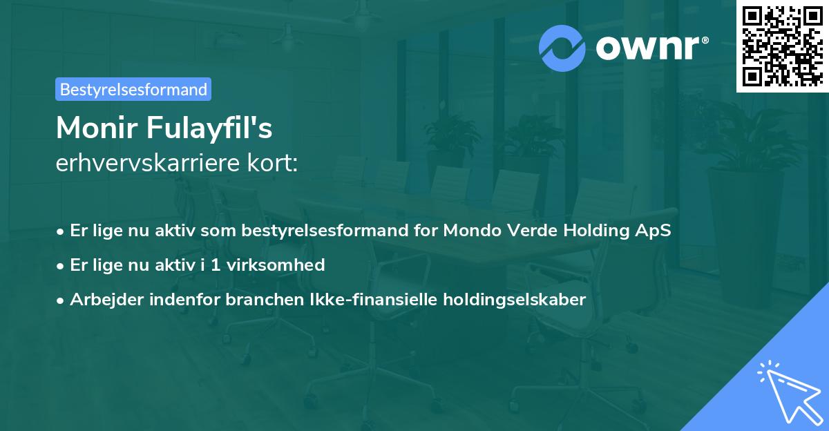 Monir Fulayfil's erhvervskarriere kort