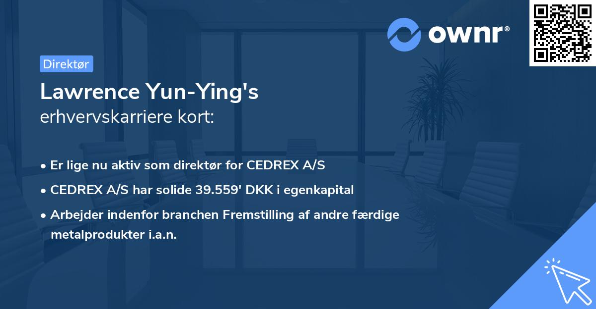 Lawrence Yun-Ying's erhvervskarriere kort