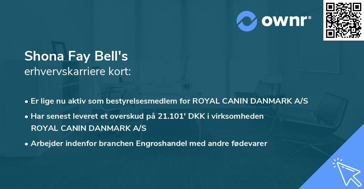 Shona Fay Bell's erhvervskarriere kort