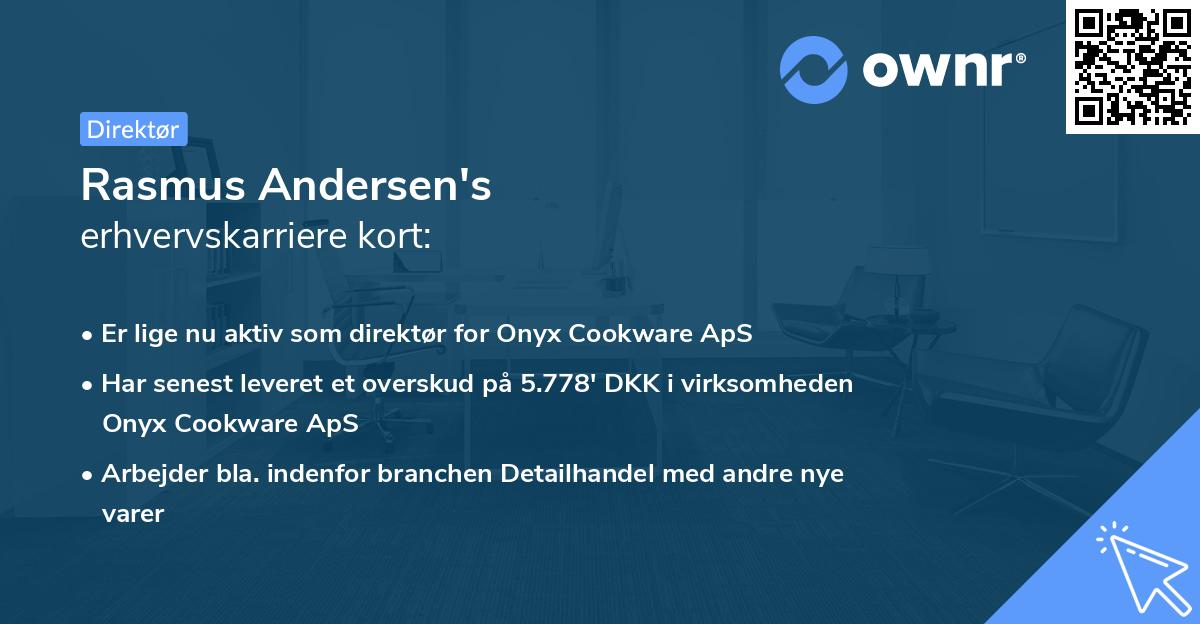 Rasmus Andersen's erhvervskarriere kort