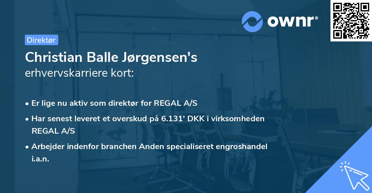 Christian Balle Jørgensen's erhvervskarriere kort