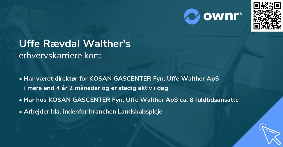 Uffe Rævdal Walther's erhvervskarriere kort