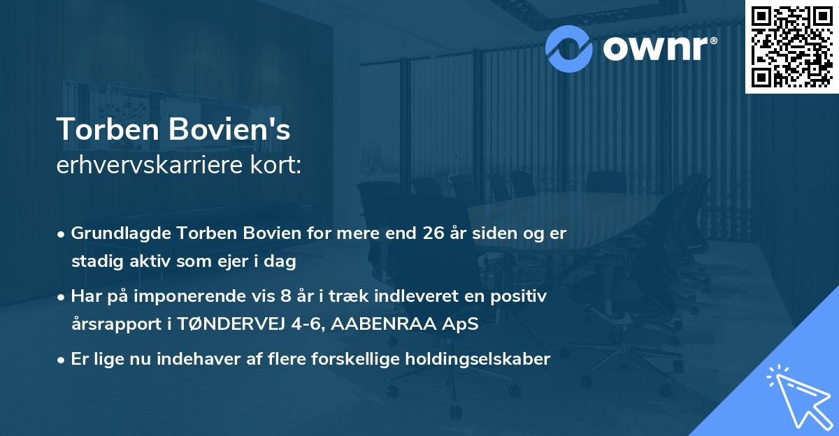 Torben Bovien's erhvervskarriere kort