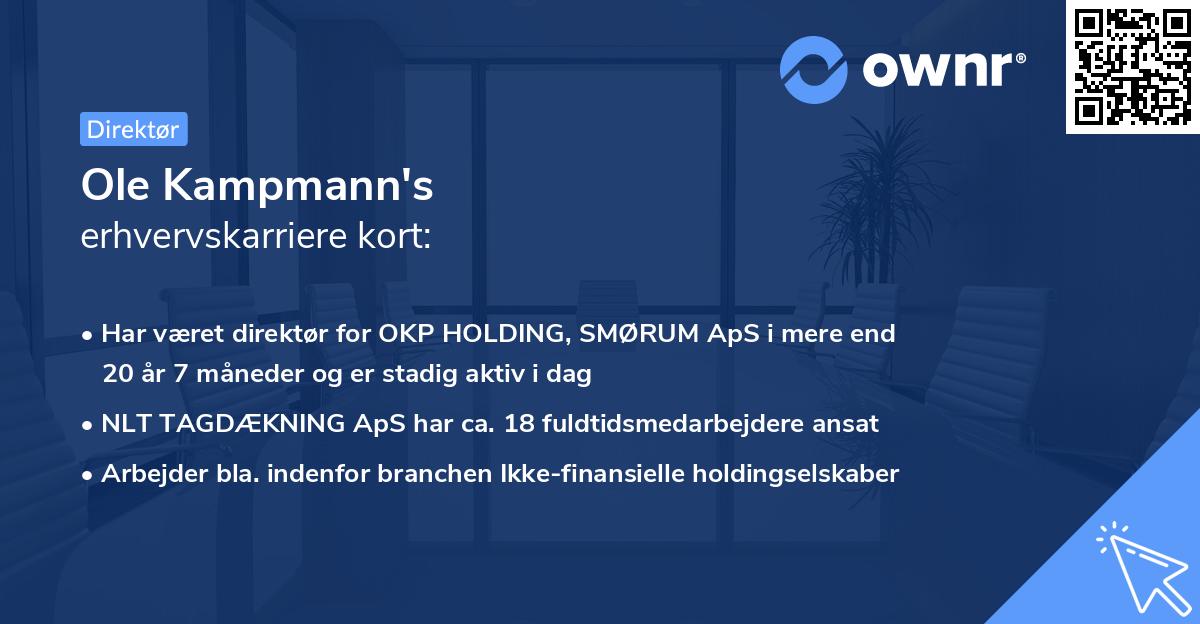 Ole Kampmann's erhvervskarriere kort