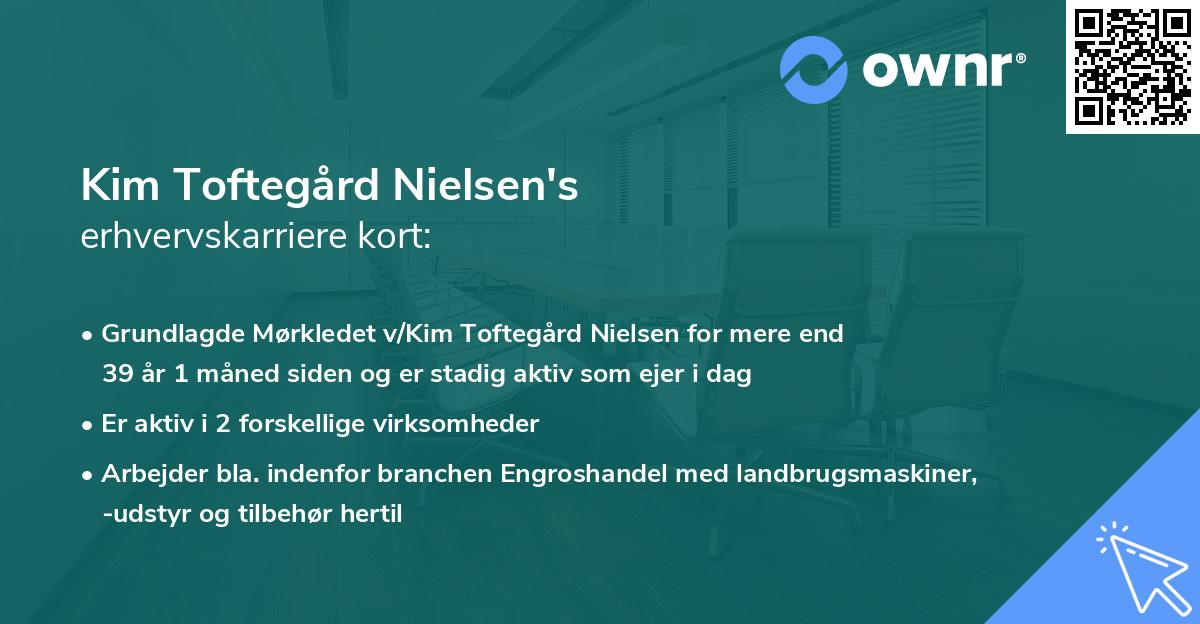 Kim Toftegård Nielsen's erhvervskarriere kort